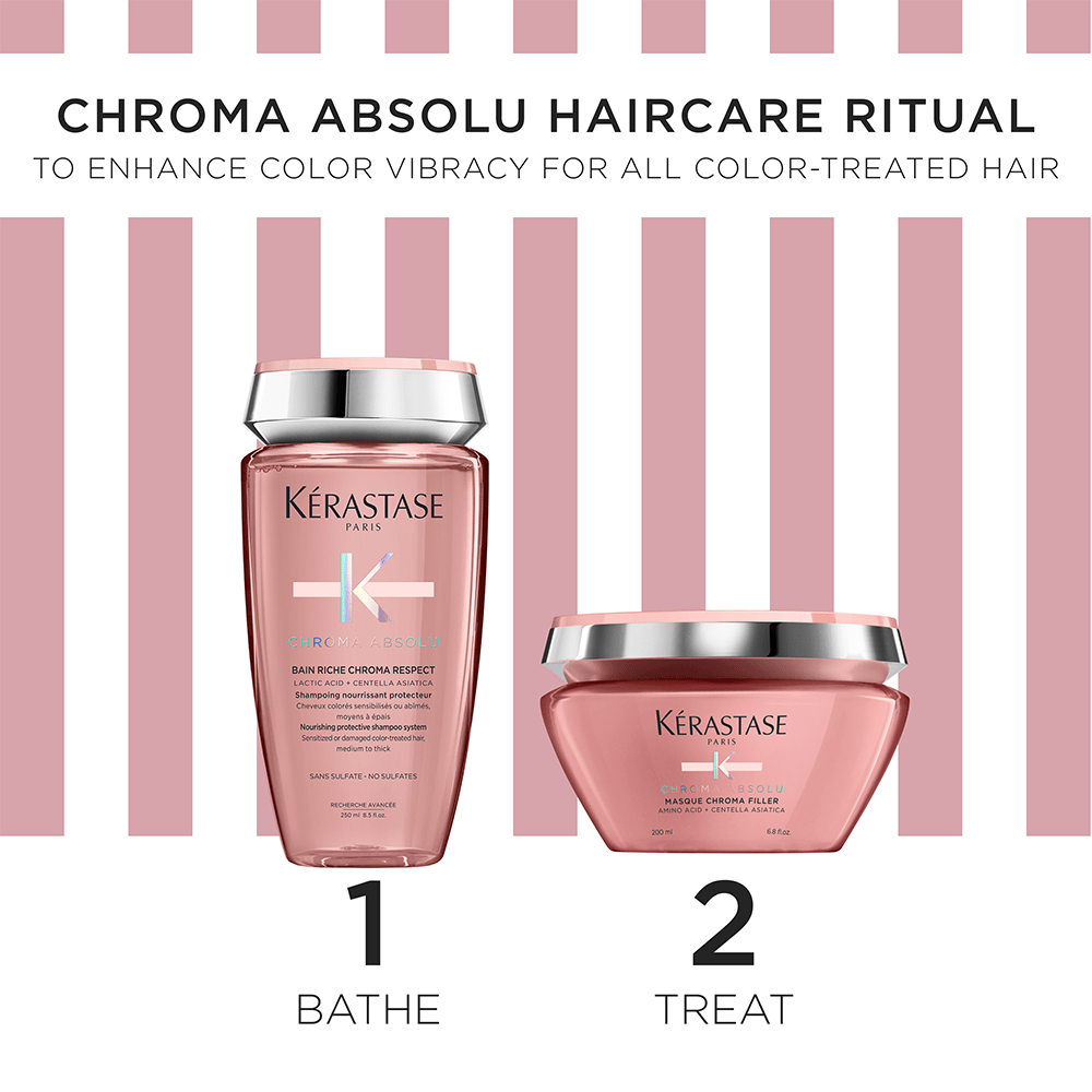 Kerastase Chroma Absolu Fortifying Duo to neutralize Brassy Highlighted Hair