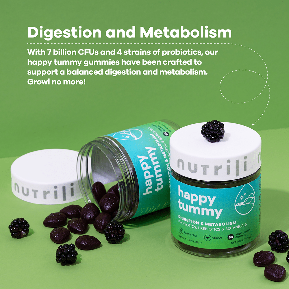 Nutrili Happy Tummy 60 Sugar Free Gummies Probiotics