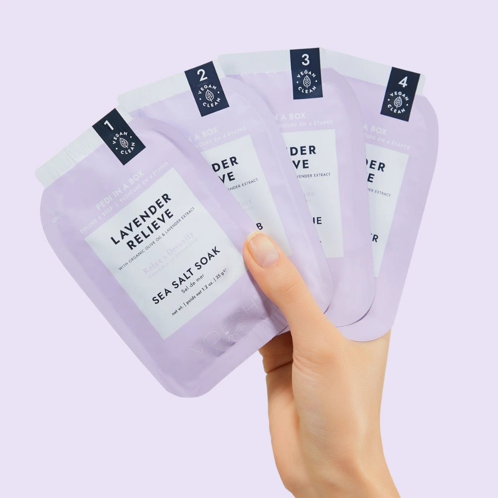 Voesh Pedi Moments Duo - 4 Step-Lavender Relieve Kit (2 Sets)