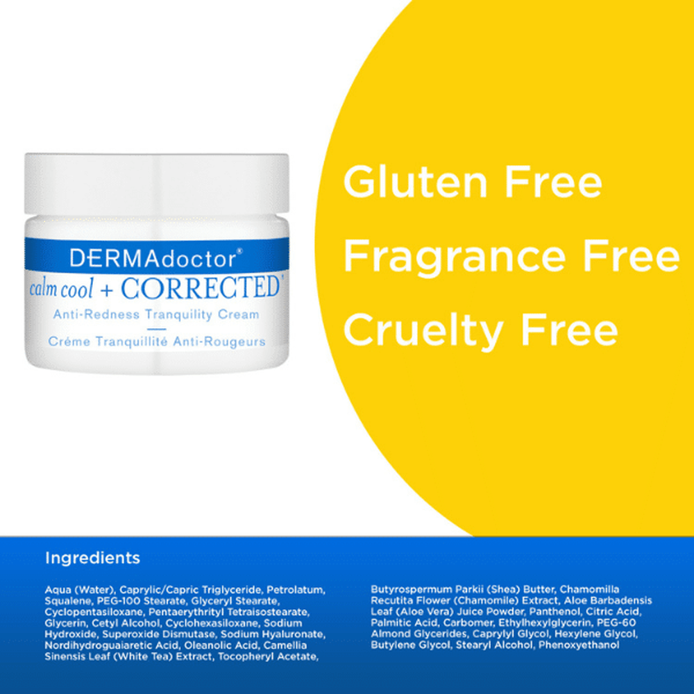 DERMAdoctor Calm Cool &amp; Corrected Anti-Redness Cream for Rosacea and Sensitive Skin Relief 50ml