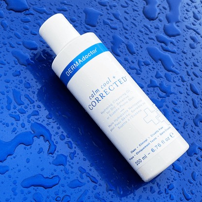 DERMAdoctor Calm Cool &amp; Corrected Gentle Cleansing Oil &amp; Makeup Remover for Dry, Sensitive &amp; Eczema-Prone Skin 200ml