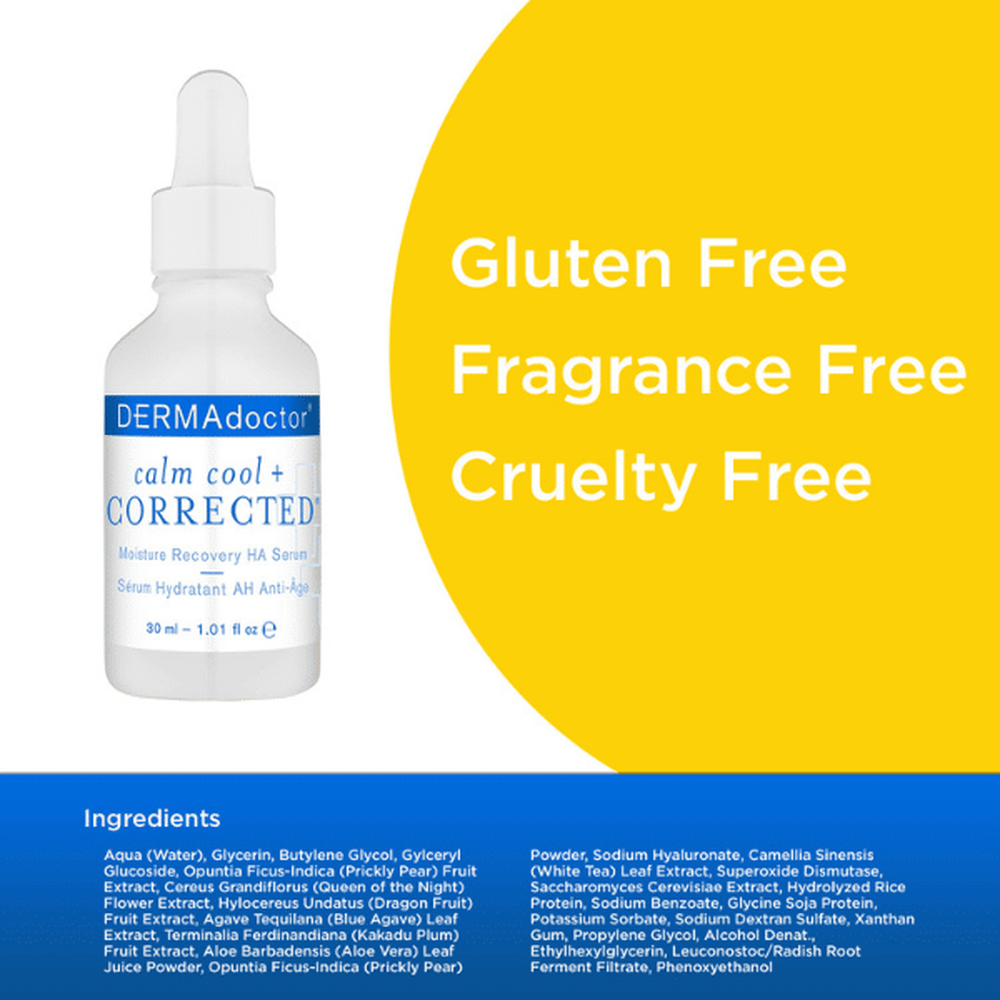 DERMAdoctor Calm Cool &amp; Corrected Hyaluronic Acid Serum for Red, Irritated, and Eczema-Prone Skin 30ml