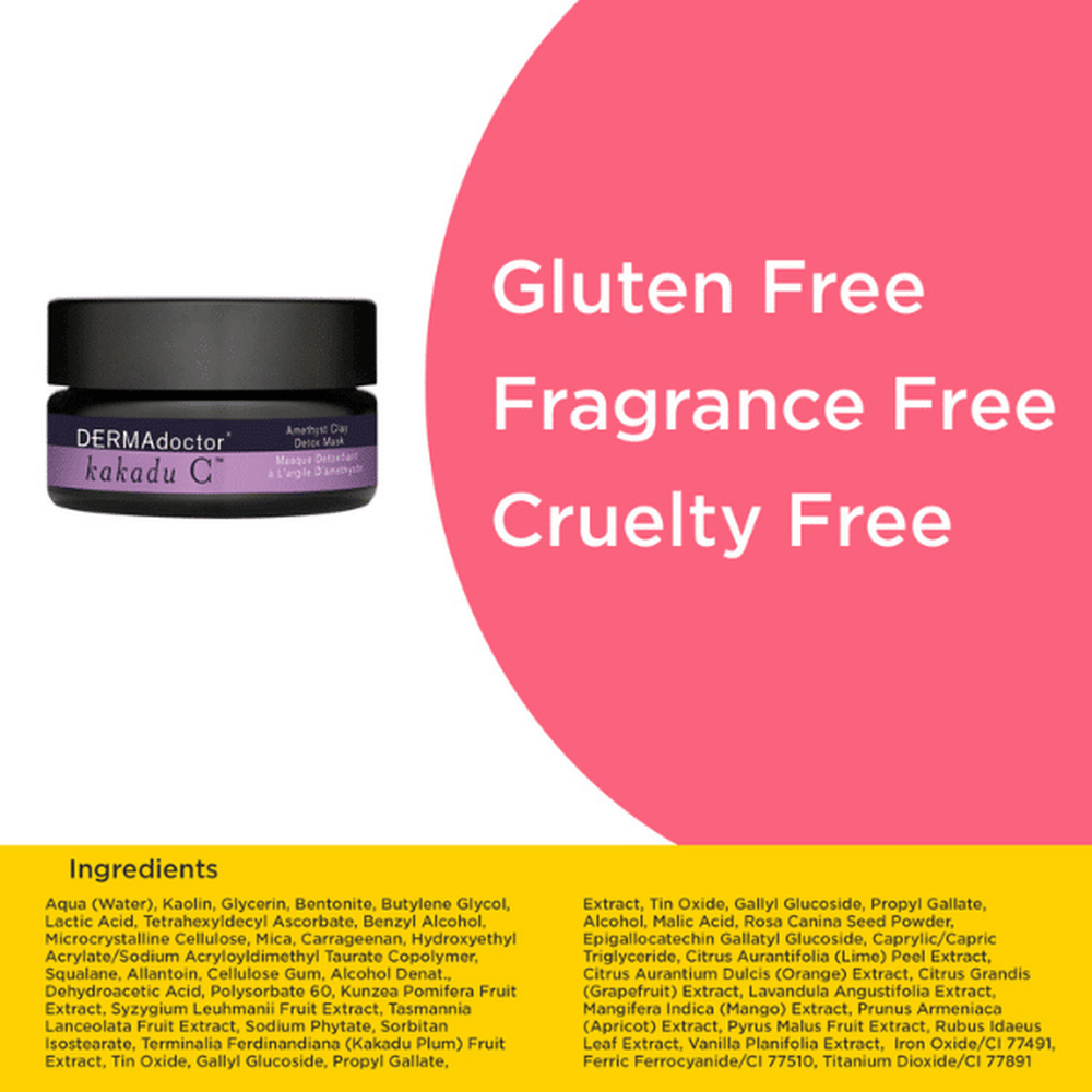 DERMAdoctor Kakadu C Amethyst Clay Purifying Detox Mask 50ml
