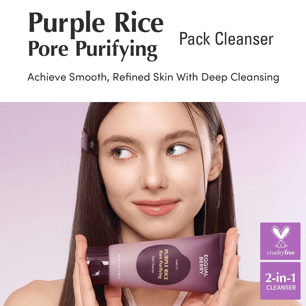 Eqqualberry Purple PDRN Pore Purifying Pack Cleanser 130g
