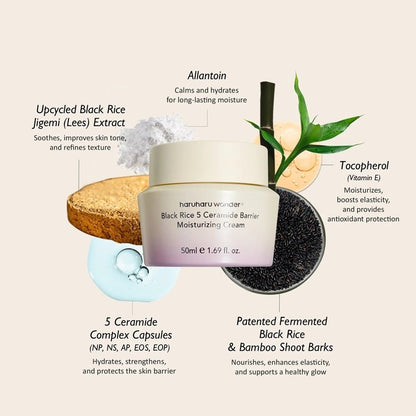 HaruHaru Wonder Black Rice 5 Ceramide Barrier Moisturizing Cream 50 ml