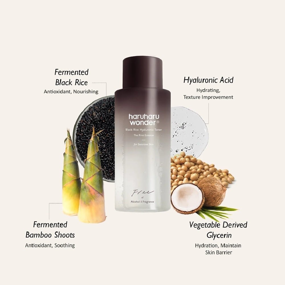 HaruHaru Wonder Black Rice Hyaluronic Toner Free of Alcohol Fragrance 150 ml