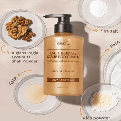 Kundal Eau Thermale Scrub Body Wash  Darjeeling 500 ml