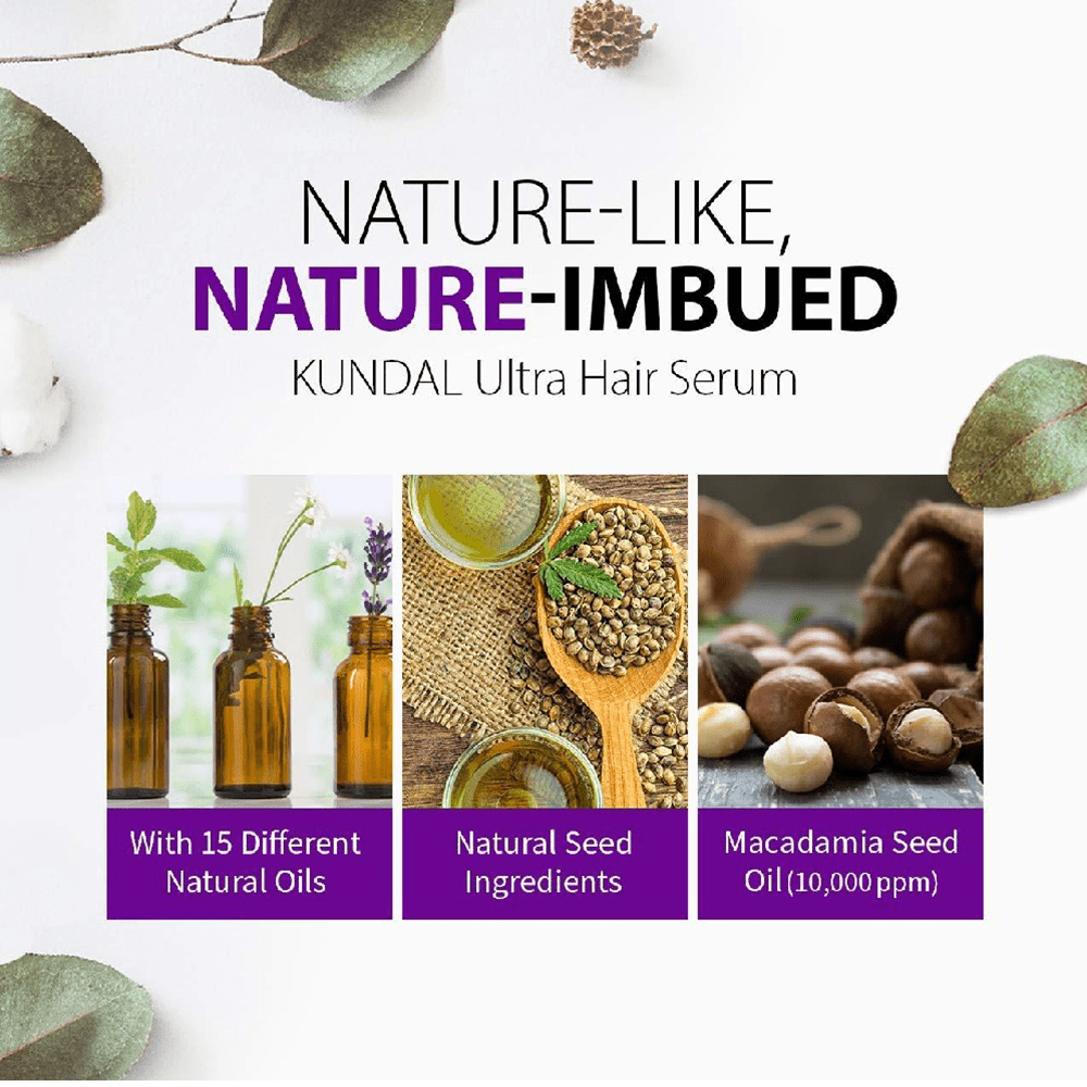 Kundal Macadamia Damage Care Solution Premium Hair Essential Oil Ultra Serum Fuzzy Navel 100 ml