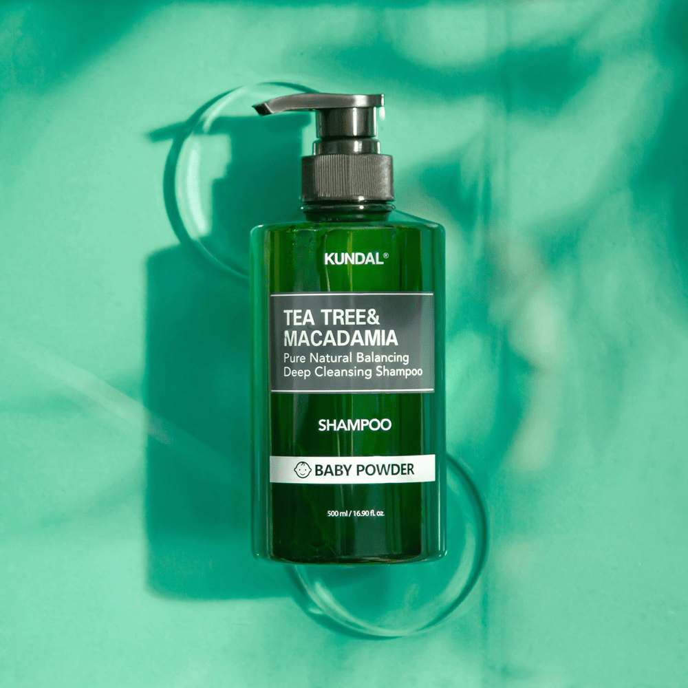 Kundal Tea Tree &amp; Macadamia Deep Cleansing Ph Balanced Shampoo For Oily Scalp Baby Powder 500 ml