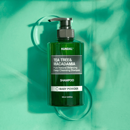 Kundal Tea Tree &amp; Macadamia Deep Cleansing Ph Balanced Shampoo For Oily Scalp Baby Powder 500 ml