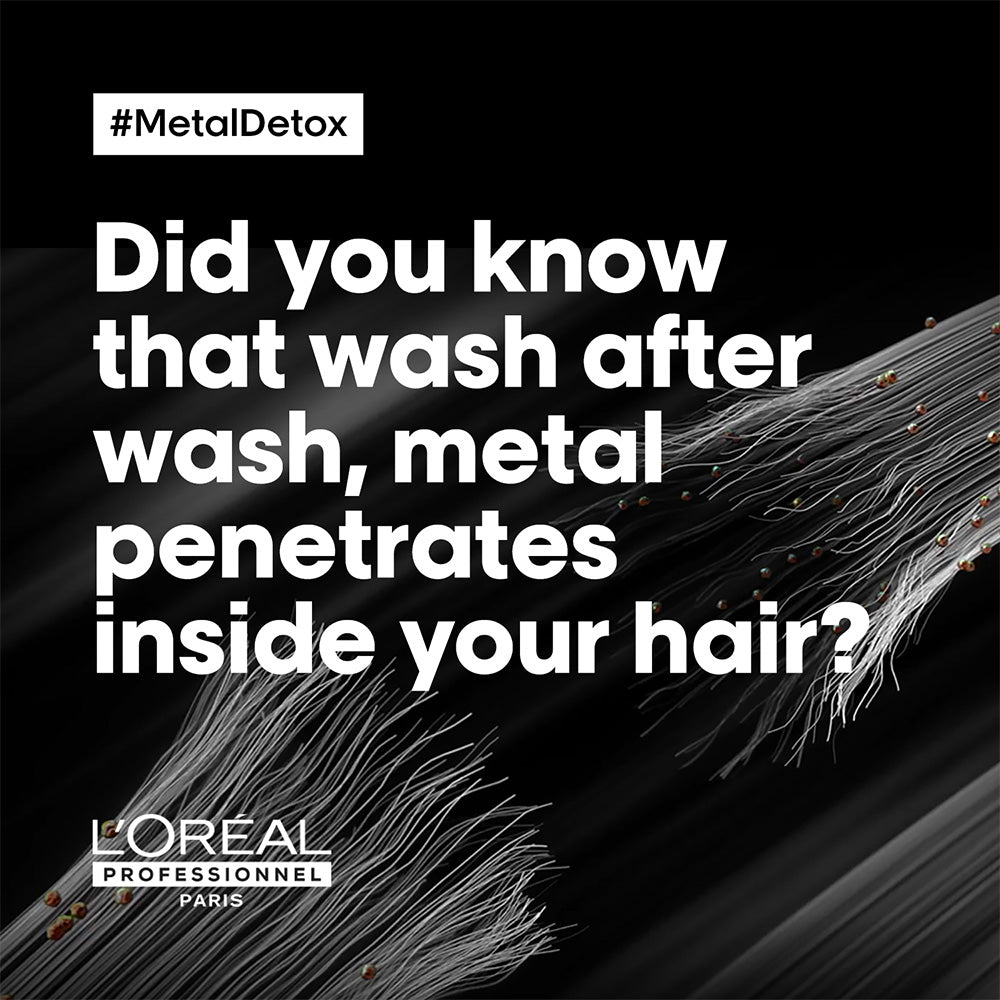 LOreal  Professionnel Metal Detox Sulfate Free Shampoo with Glicoamine &amp; Ionene for Hair Breakage 500 ml