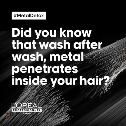 LOreal  Professionnel Metal Detox Sulfate Free Shampoo with Glicoamine &amp; Ionene for Hair Breakage 500 ml