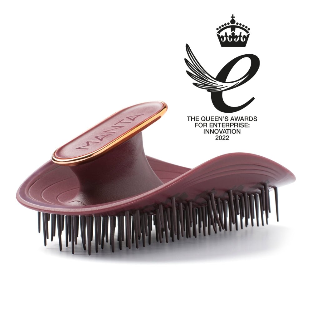 Manta Hair Brush Original Burgundy / Rose Gold