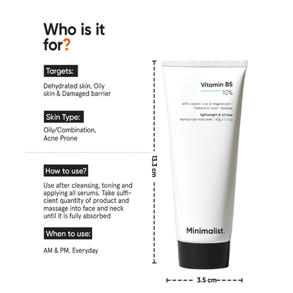 Minimalist 10% Vitamin B5 Gel Face Moisturizer 50 g