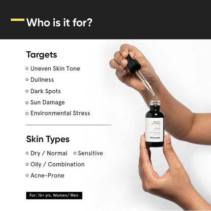 Minimalist 16% Vitamin C Face Serum With Vit E, &amp; Ferulic Acid 20ml