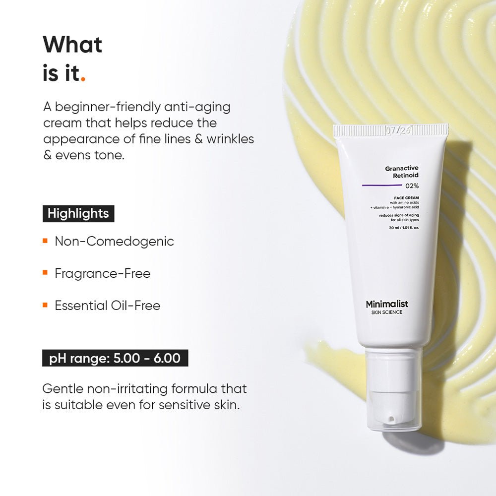 Minimalist 2% Retinoid Anti Aging Night Face Cream (Emulsion) 30ml