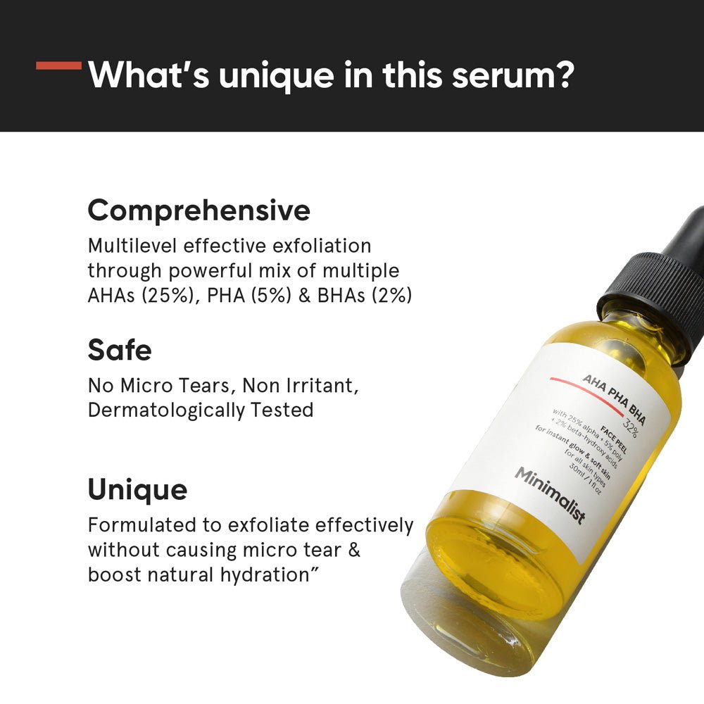 Minimalist AHA 25% + PHA 5% + BHA 2%  Face Peel 30ml