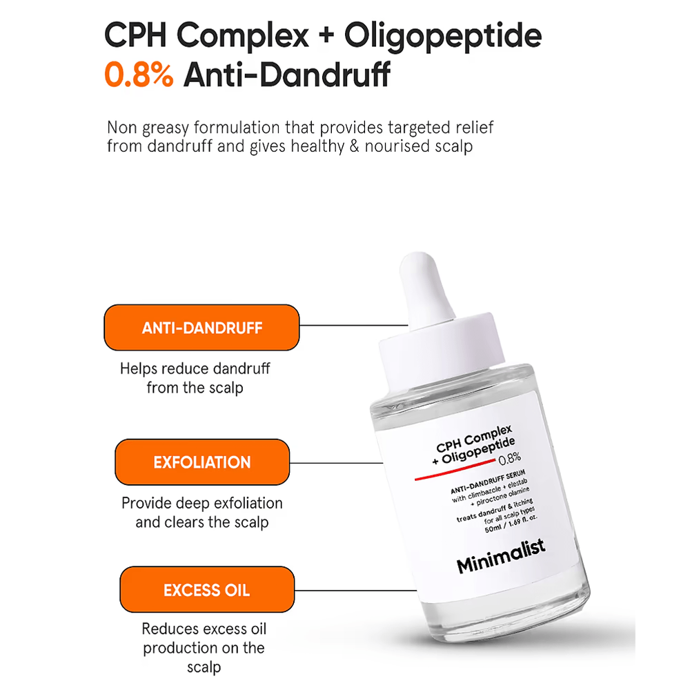 Minimalist Anti-Dandruff Hair Serum with CPH Complex &amp; Oligopeptide 0.8% 50ml