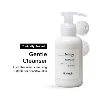Minimalist Gentle Cleanser 6% Oat Extract Gentle Face Wash With Hyaluronic Acid 120 ml
