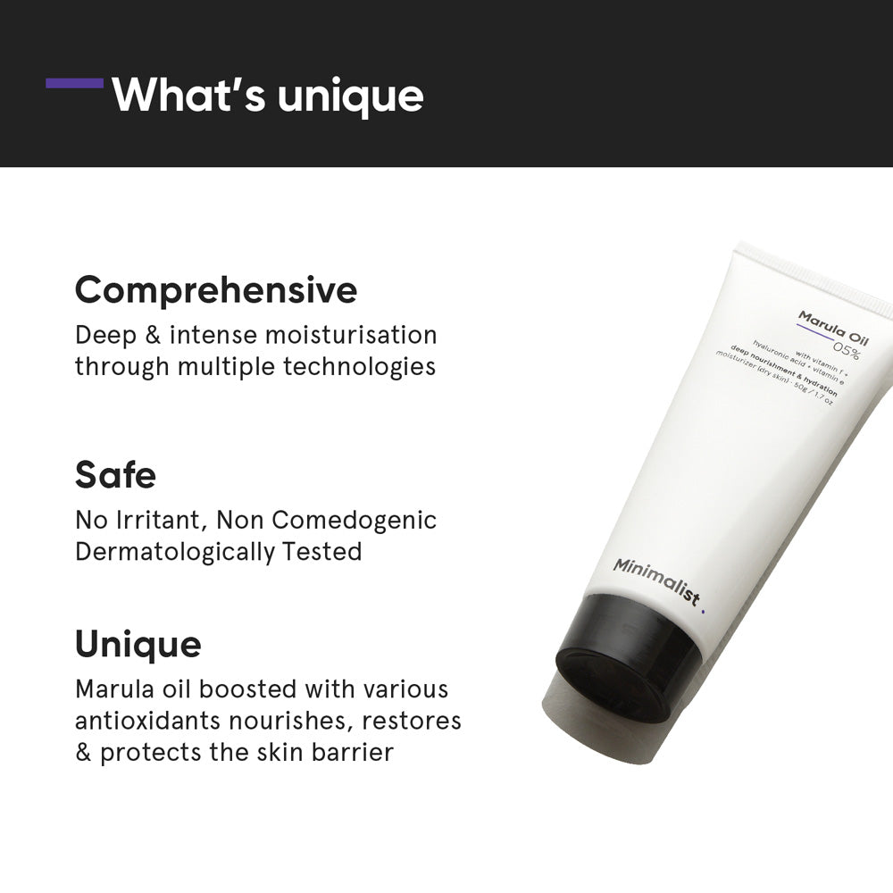 Minimalist Marula Oil 5% Face Moisturizer 50g