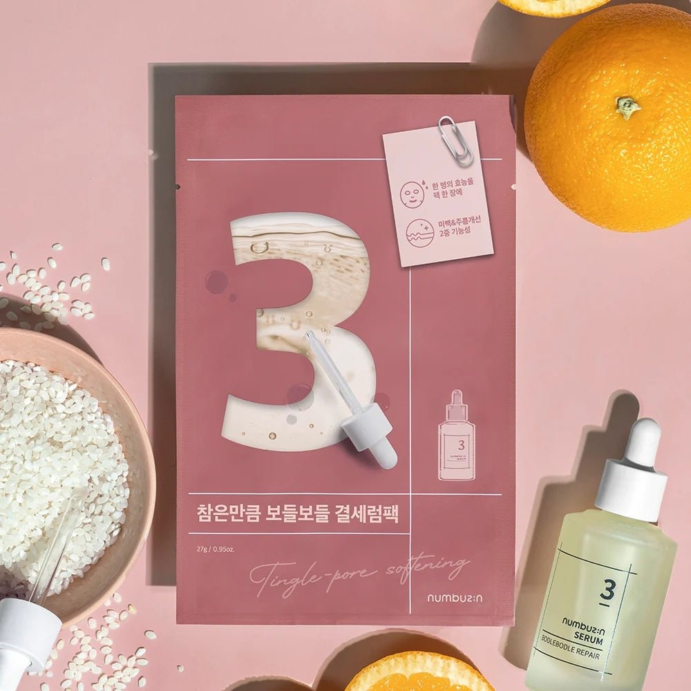 Numbuzin No.3 Tingle-Pore Softening Sheet Mask - Pack of 4