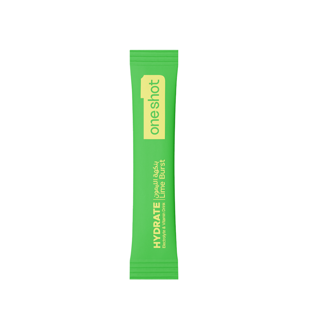 Oneshot Hydrate  Electrolyte &amp; Vitamin Drink Mix  Lime Burst (14 Sticks)