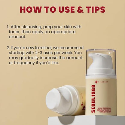 Seoul 1988 Cream - Retinal Liposome 1% + Fermented Rice 50ml