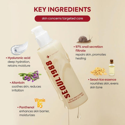 SEOUL 1988 Essence - Snail Mucin 97% + Rice 100ml