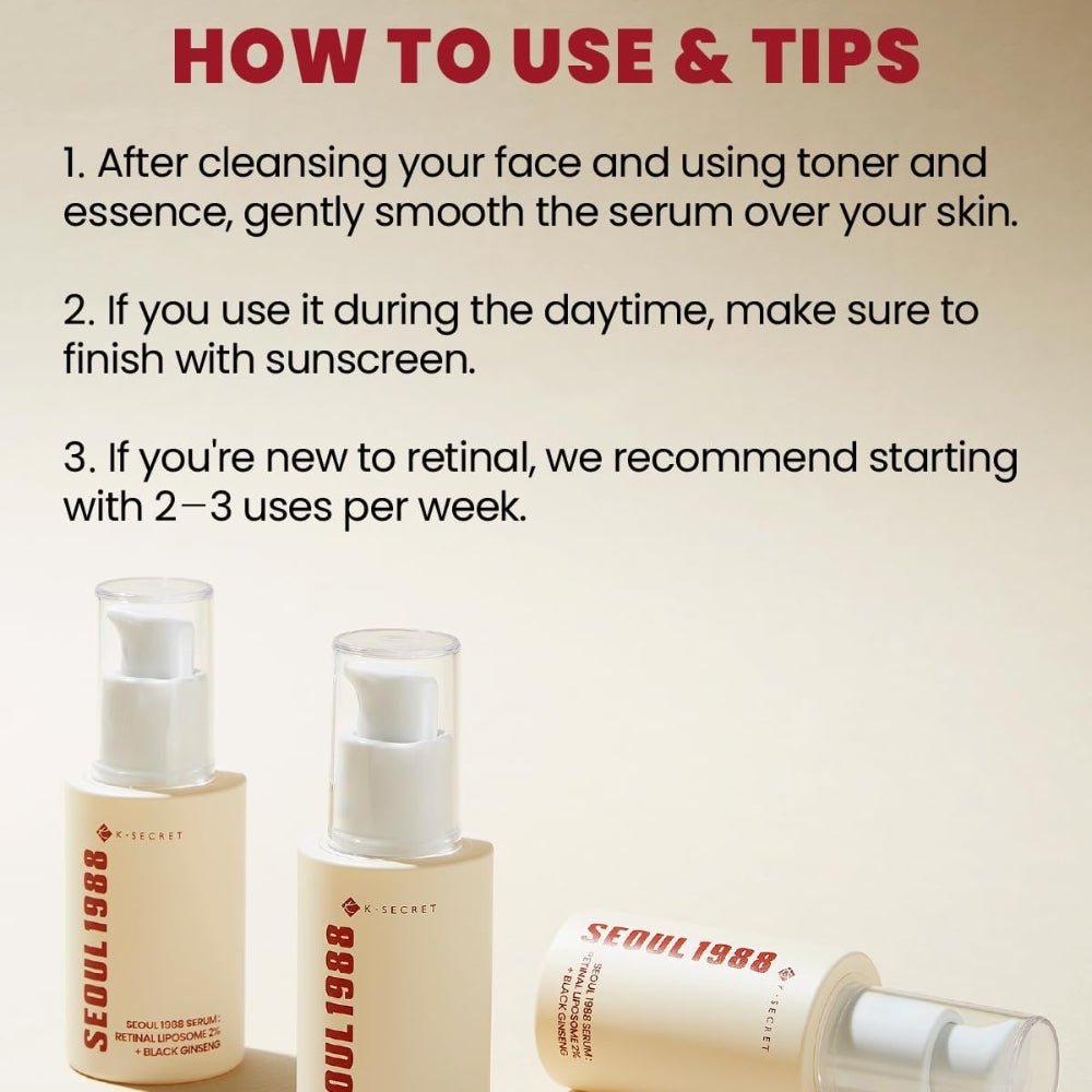 SEOUL 1988 Serum - Retinal Liposome 2% + Black Ginseng 30ml