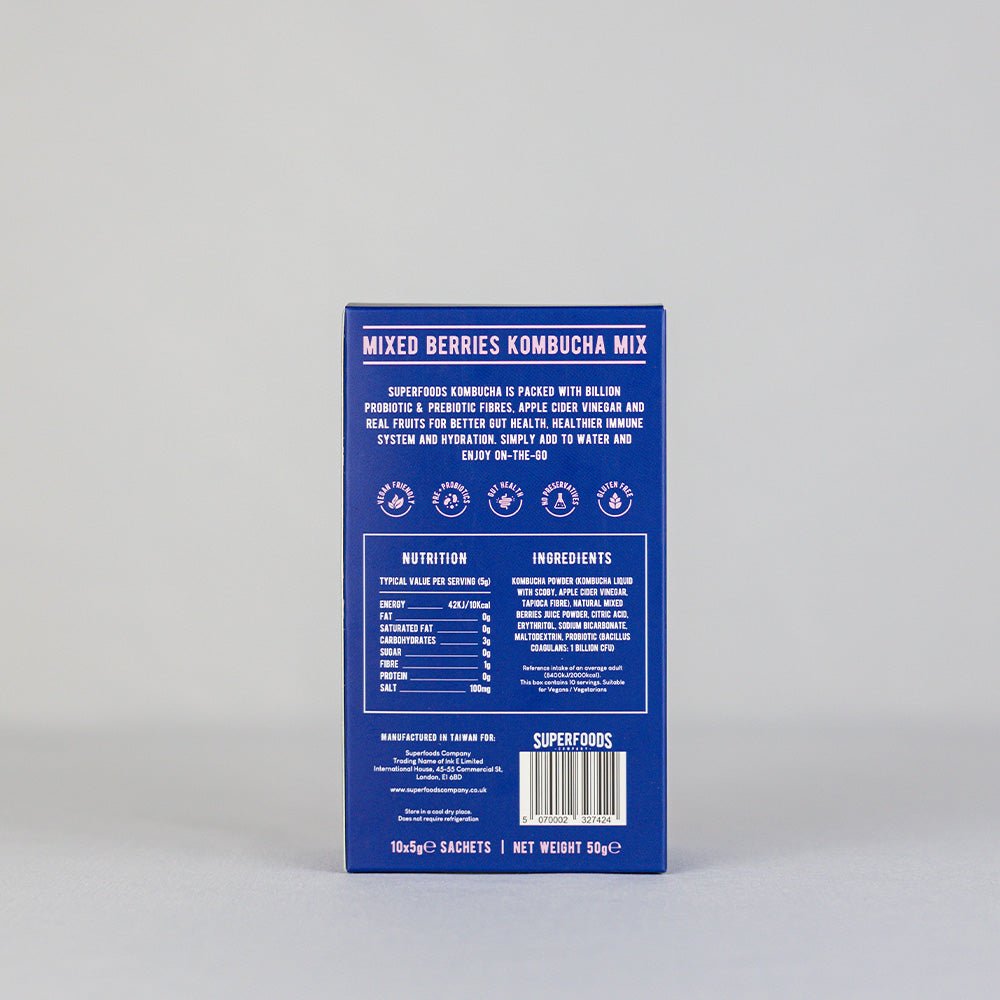 Super Foods Instant kombucha Box Mixed Berries 50g (10 x 5g)