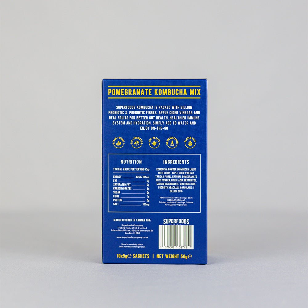 Super Foods Instant kombucha Box Pomegranate 50g (10 x 5g)