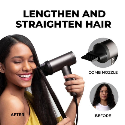 Tymo Airhype Compact High-Speed Hair Dryer Gray 1 Nozzle 240V