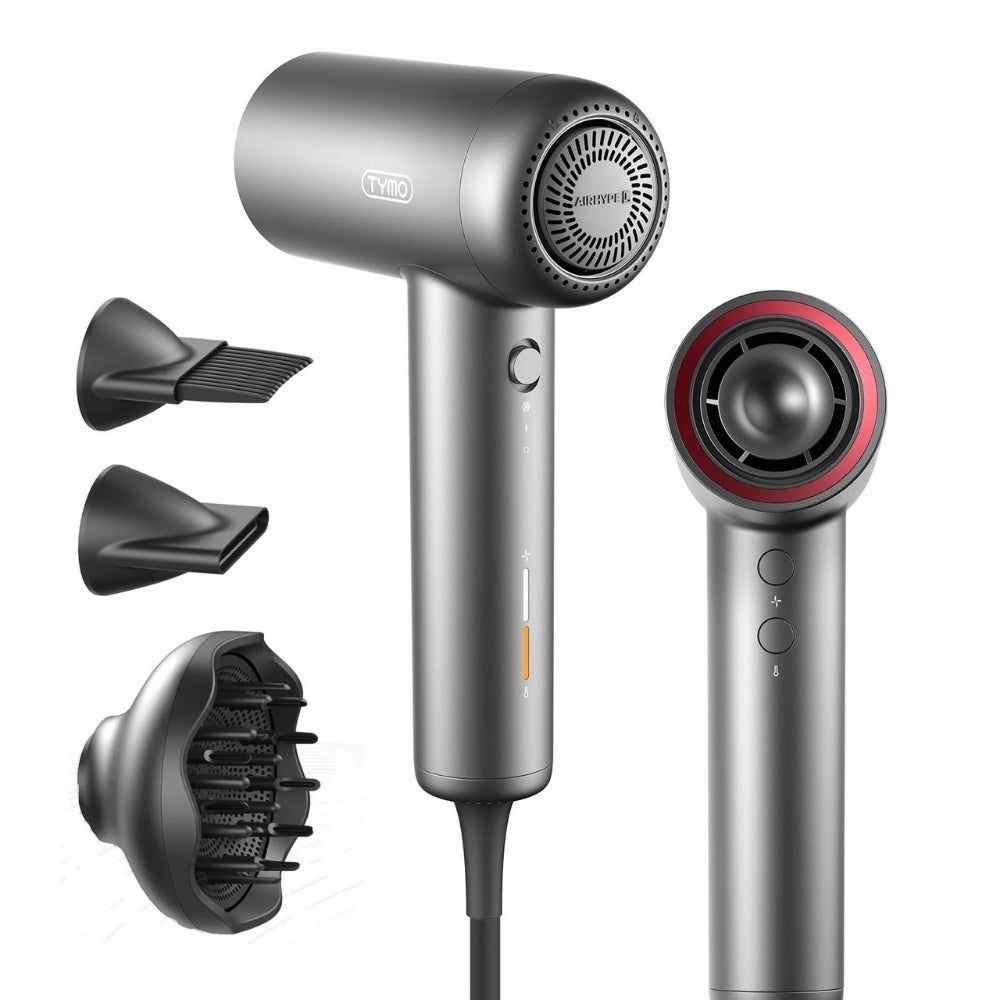 Tymo Airhype Lite High-Speed Hair Dryer Gray 3 Nozzles 240V
