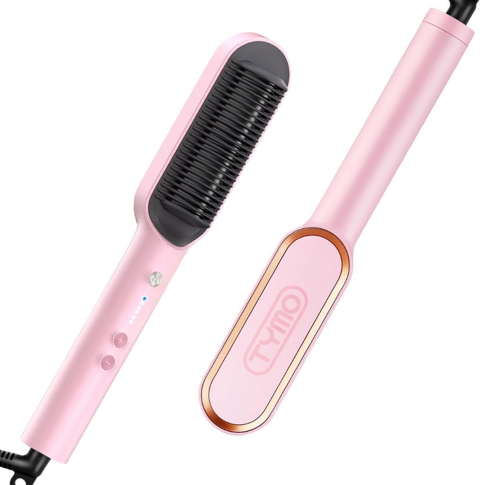 Tymo Ring Hair Straightening Brush Pink