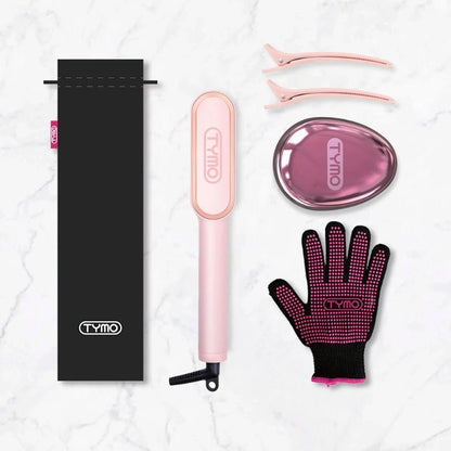 Tymo Ring Hair Straightening Brush Pink