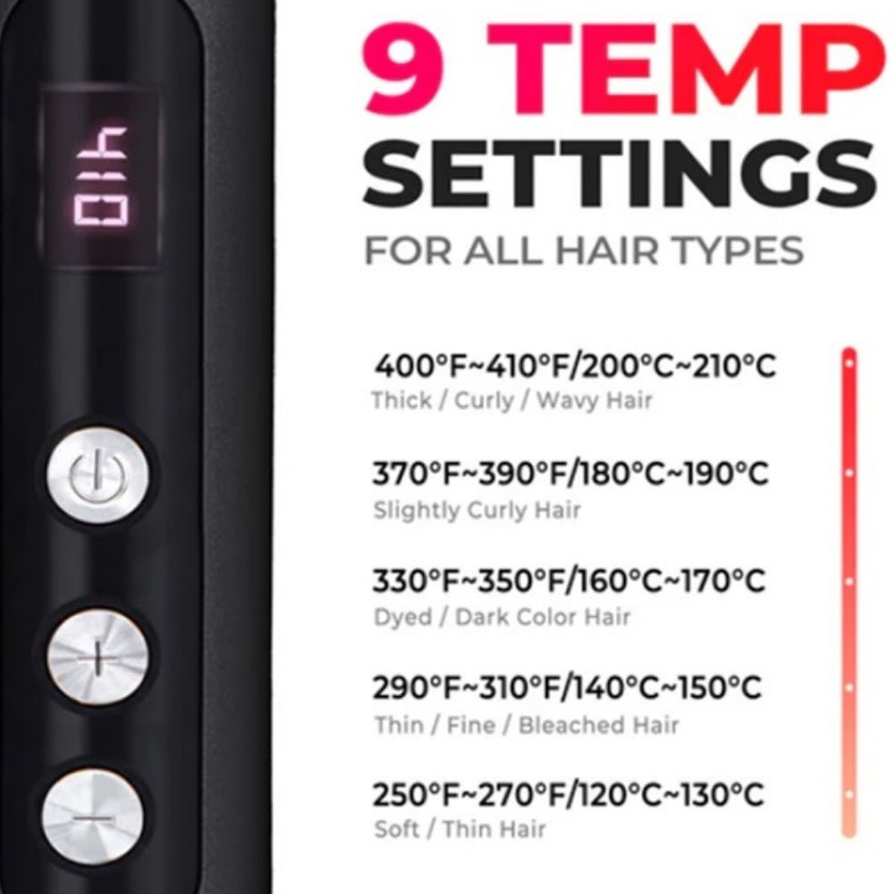 Tymo Ring Plus Hair Straightening Brush Black