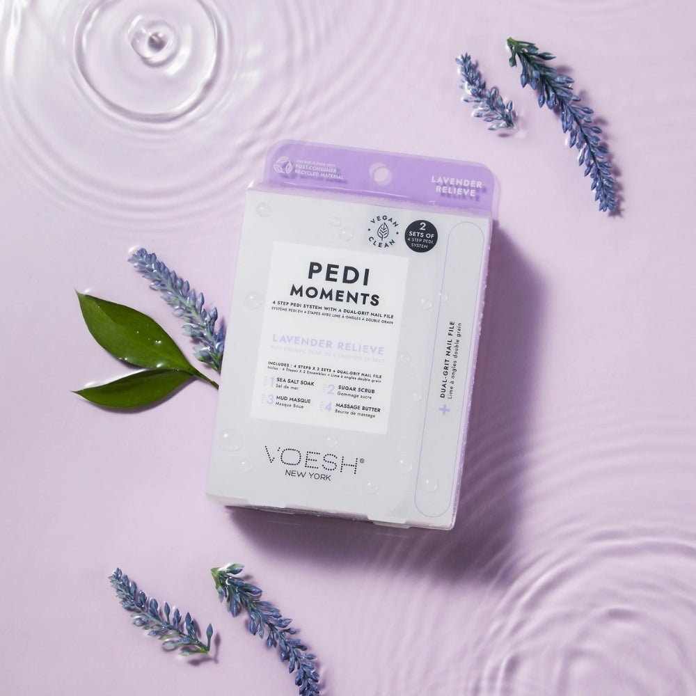 Voesh Pedi Moments Duo - 4 Step-Lavender Relieve Kit (2 Sets)