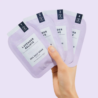 Voesh Pedi Moments Duo - 4 Step-Lavender Relieve Kit (2 Sets)